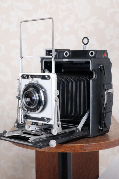 Near Mint! 1956 Graflex Crown Graphic, 4x5 coupled Rangefinder, CLA'd, FRESHLY SERVICED! - Graflex- Petrakla Classic Cameras