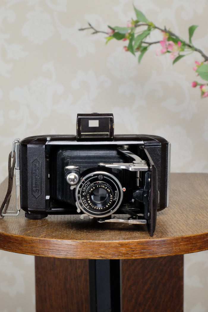 SUPERB! circa 1935 Zeiss-Ikon Simplex, Brown 6x9 Bakelite Art Deco Camera, CLA‘d - Zeiss-Ikon- Petrakla Classic Cameras