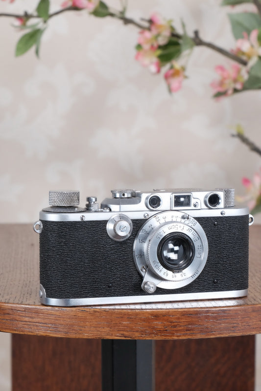 1937 Leitz Leica III with Elmar lens, CLA's, Freshly Serviced - Leitz- Petrakla Classic Cameras