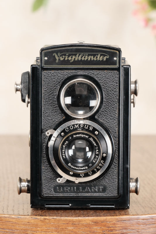 1935 Voigtlander Brillant 6x6 TLR, CLA'd, Freshly Serviced! - Voigtlander- Petrakla Classic Cameras