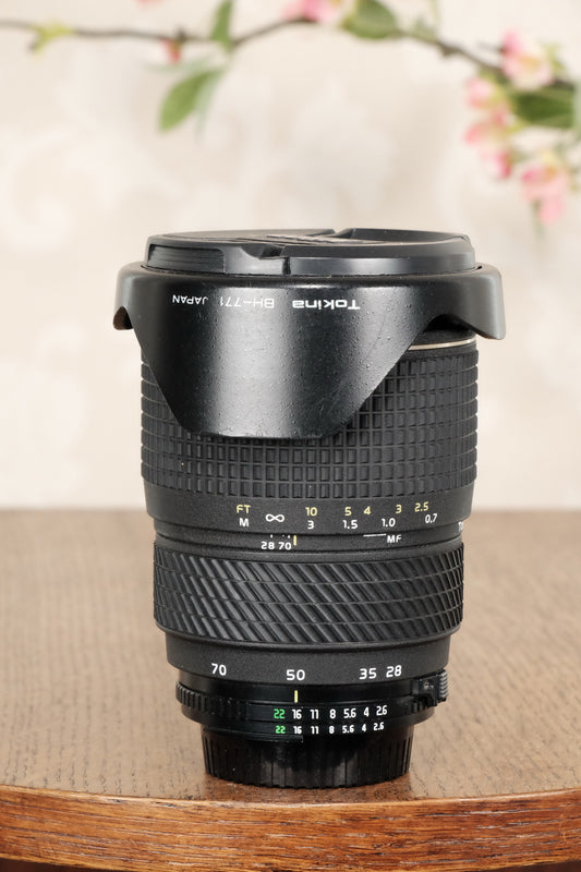 Superb! Tokina AT-X 28-70mm f2.6-2.8 AF lens, A Superb Bokeh Lens! Nikon mount. - Tokina- Petrakla Classic Cameras