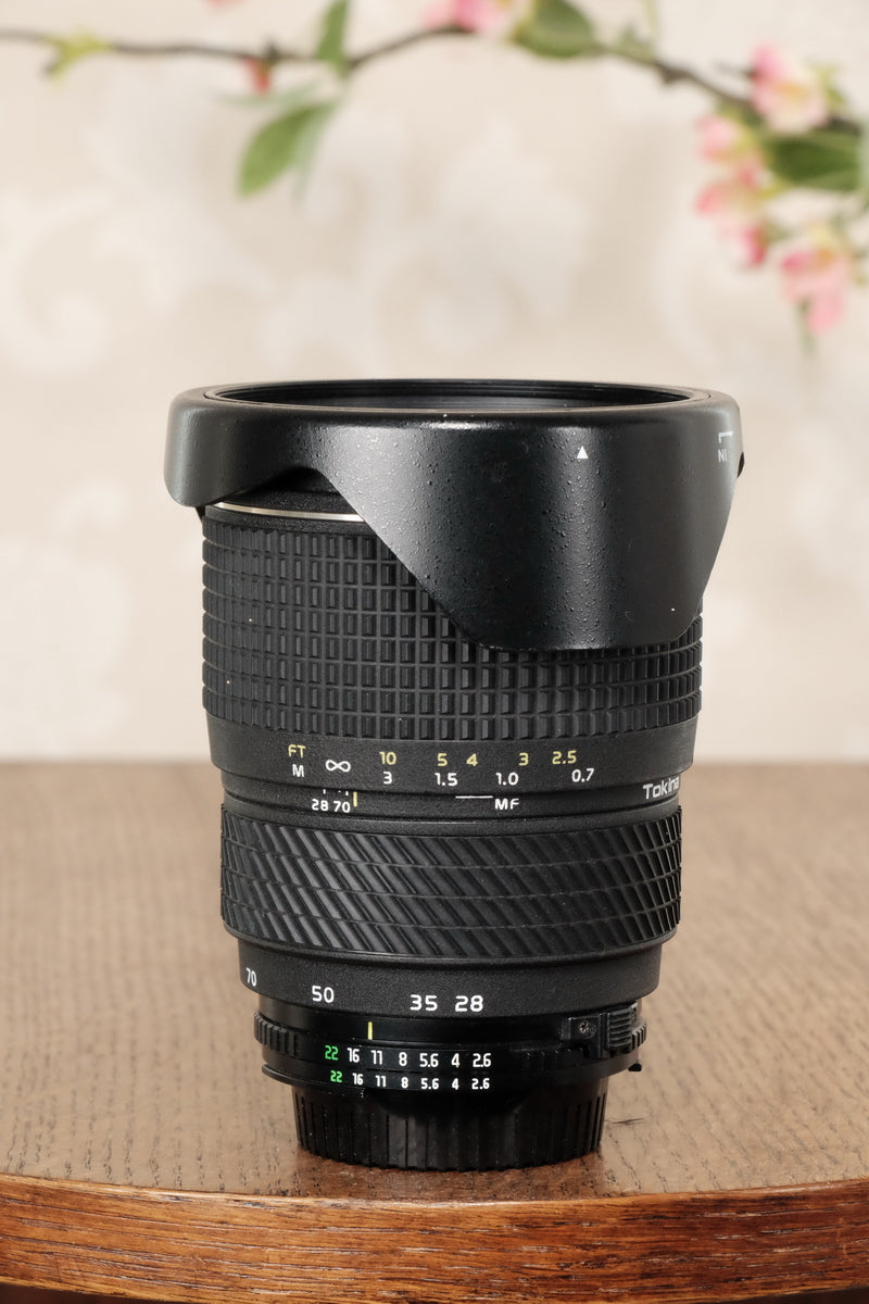 Superb! Tokina AT-X 28-70mm f2.6-2.8 AF lens, A Superb Bokeh Lens! Nikon mount. - Tokina- Petrakla Classic Cameras