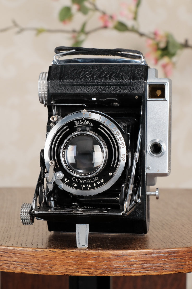 C1937 WELTA WELTUR, 6x4.5 Medium format, Coupled Rangefinder Camera, Freshly serviced! - Welta- Petrakla Classic Cameras