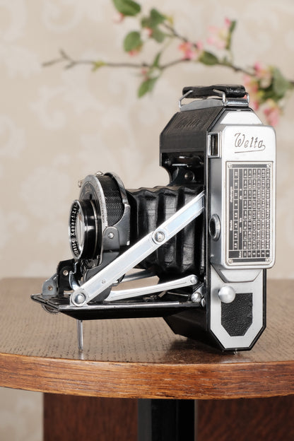 C1937 WELTA WELTUR, 6x4.5 Medium format, Coupled Rangefinder Camera, Freshly serviced! - Welta- Petrakla Classic Cameras