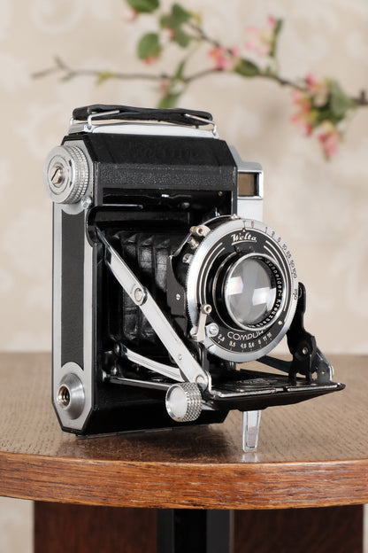 C1937 WELTA WELTUR, 6x4.5 Medium format, Coupled Rangefinder Camera, Freshly serviced! - Welta- Petrakla Classic Cameras