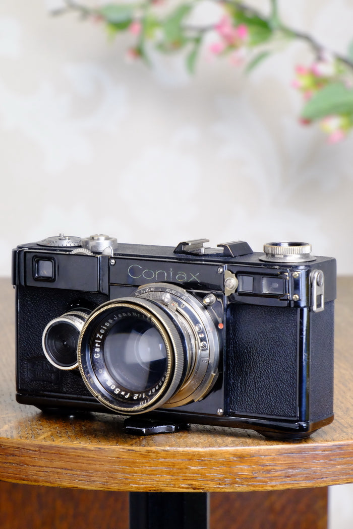 SUPERB! 1936 Zeiss Ikon Contax I, 35mm rangefinder, CLA’d, FRESHLY SERVICED - Zeiss-Ikon- Petrakla Classic Cameras