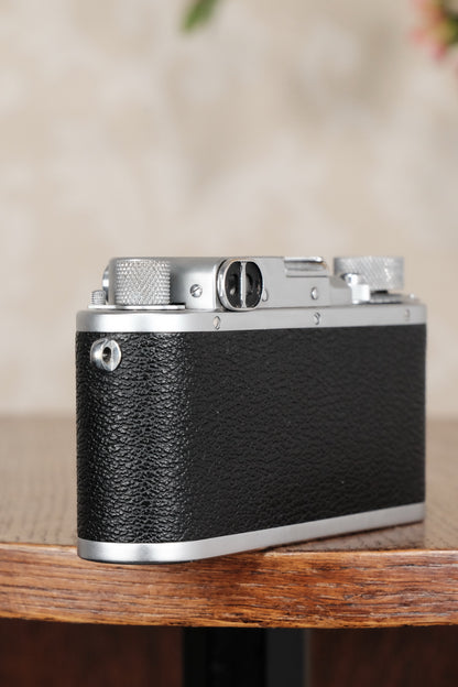 Superb! 1940 Leitz Leica IIIb with Leitz Elmar lens, CLA'd, Freshly Serviced! - Leitz- Petrakla Classic Cameras