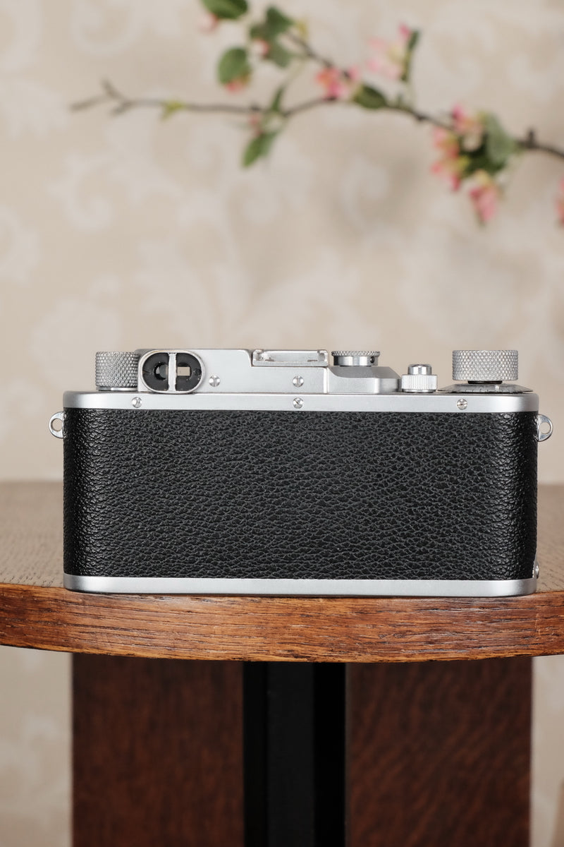 Superb! 1940 Leitz Leica IIIb with Leitz Elmar lens, CLA'd, Freshly Serviced! - Leitz- Petrakla Classic Cameras