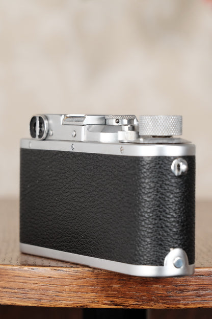 Superb! 1940 Leitz Leica IIIb with Leitz Elmar lens, CLA'd, Freshly Serviced! - Leitz- Petrakla Classic Cameras