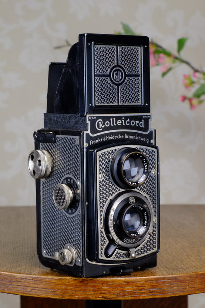 1934 Art-Deco Nickel-plated Rolleicord CLA’d Freshly Serviced! - Frank & Heidecke- Petrakla Classic Cameras