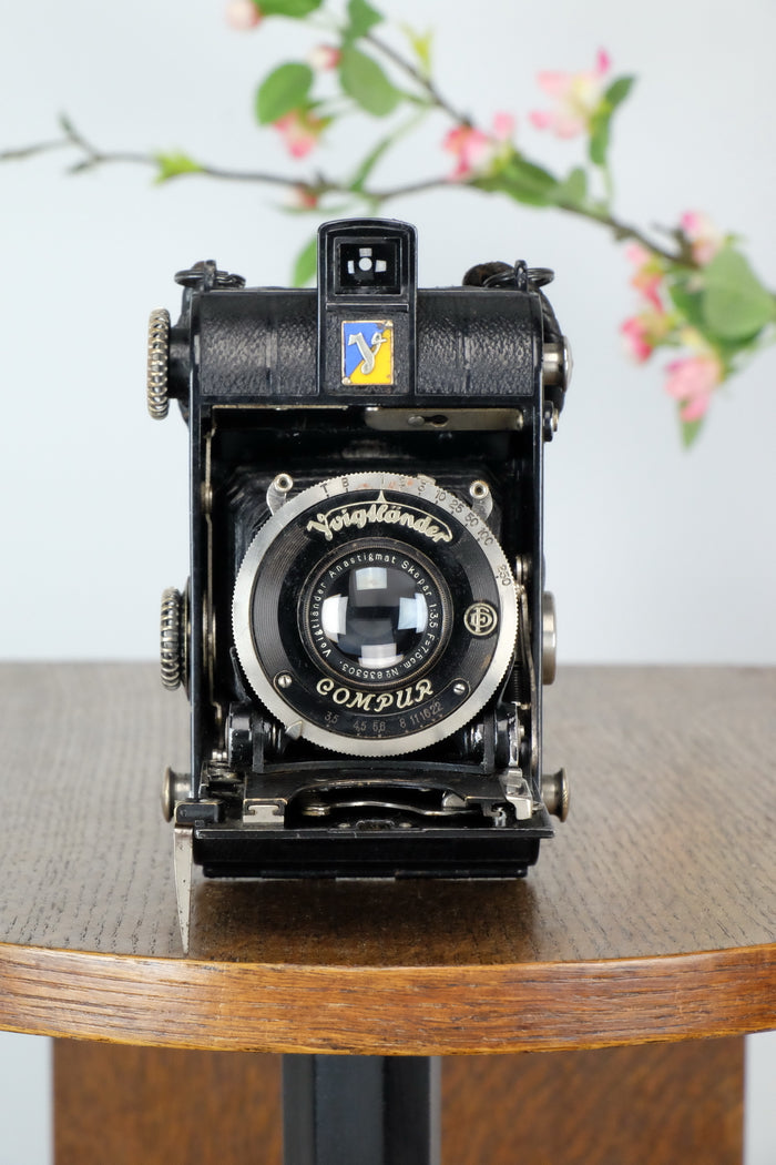 1934 Voigtlander Virtus 6x4.5 Folder, CLAd, Freshly Serviced! - Voigtlander- Petrakla Classic Cameras