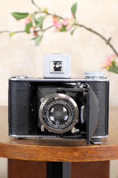 Rare! 1939 Voigtlander “Klein Bessa” 66 with Heliar lens! CLA'd, Freshly Serviced!