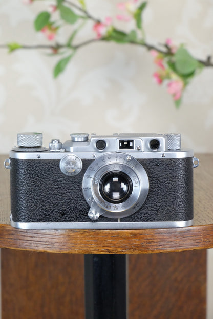 SUPERB! 1939 Leitz Leica IIIa with Elmar lens CLA’d, FRESHLY SERVICED! - Leitz- Petrakla Classic Cameras