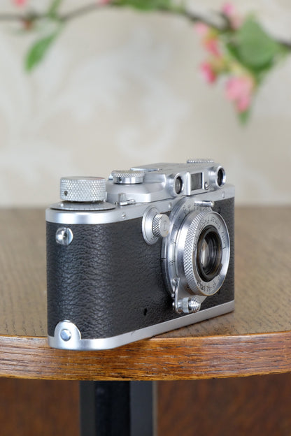 SUPERB! 1939 Leitz Leica IIIa with Elmar lens CLA’d, FRESHLY SERVICED! - Leitz- Petrakla Classic Cameras