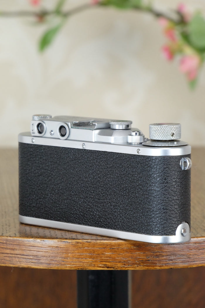 SUPERB! 1939 Leitz Leica IIIa with Elmar lens CLA’d, FRESHLY SERVICED! - Leitz- Petrakla Classic Cameras