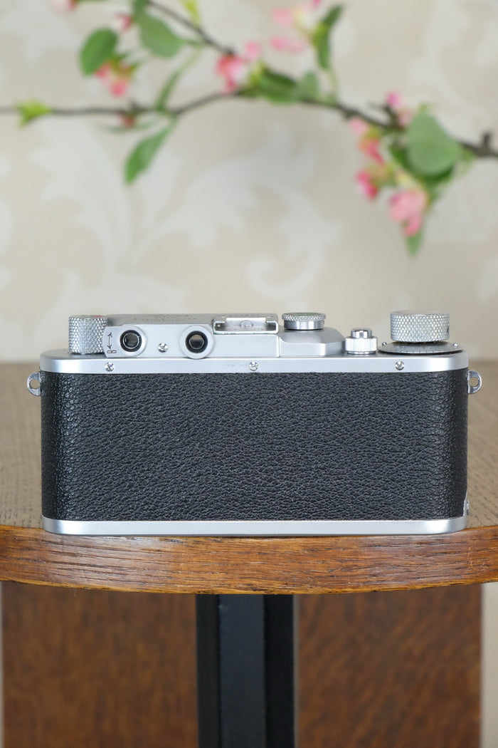 SUPERB! 1939 Leitz Leica IIIa with Elmar lens CLA’d, FRESHLY SERVICED! - Leitz- Petrakla Classic Cameras