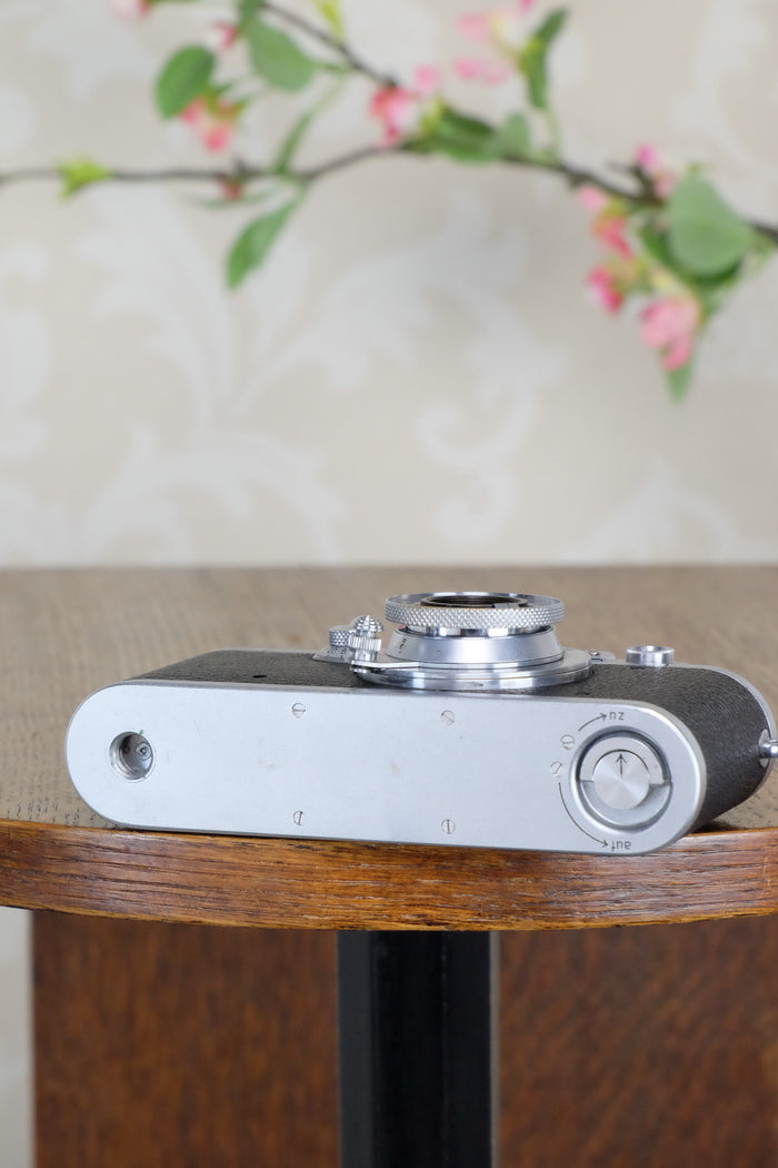 SUPERB! 1939 Leitz Leica IIIa with Elmar lens CLA’d, FRESHLY SERVICED! - Leitz- Petrakla Classic Cameras