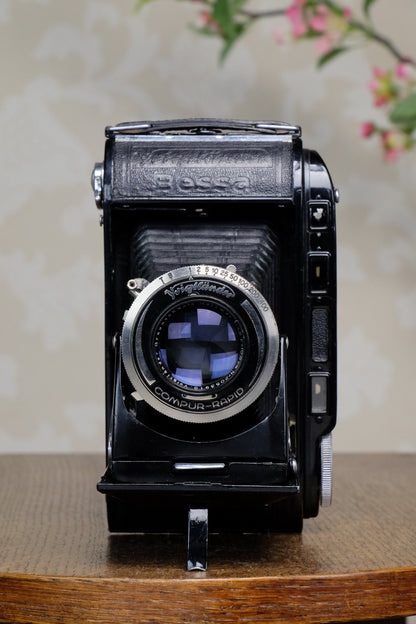 1938 Voigtlander 6x9 Bessa Rangefinder with Coated lens, case and reduction mask! CLA'd, Freshly Serviced! - Voigtlander- Petrakla Classic Cameras