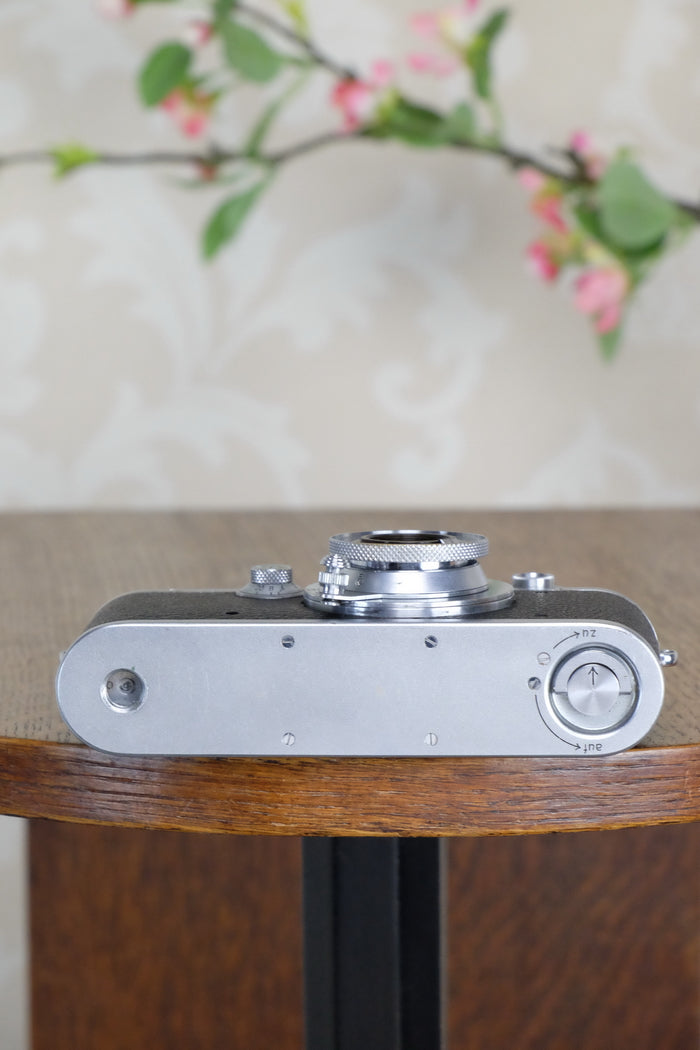 SUPERB! 1939 Leitz Leica IIIa with Elmar lens CLA’d, FRESHLY SERVICED! - Leitz- Petrakla Classic Cameras