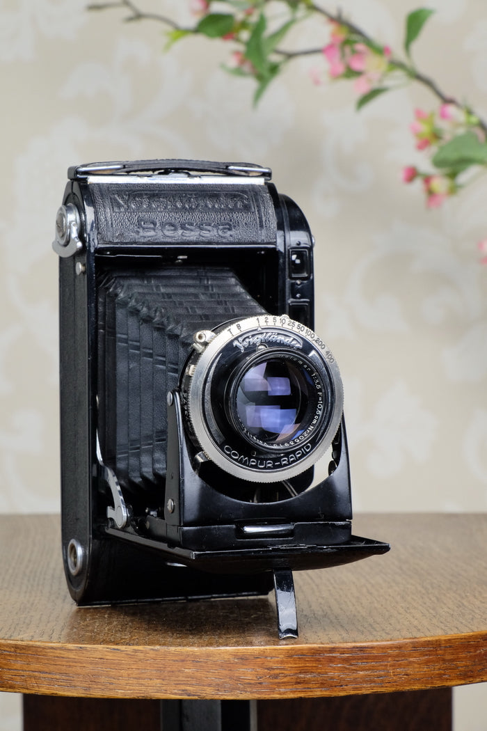 1938 Voigtlander 6x9 Bessa Rangefinder with Coated lens, case and reduction mask! CLA'd, Freshly Serviced! - Voigtlander- Petrakla Classic Cameras