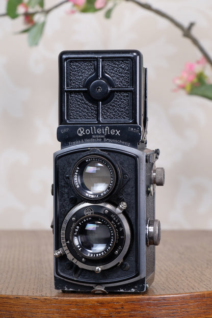 Rare! 1932 4x4 Baby Rolleiflex with 2.8/60mm Tessar, Freshly Serviced, CLA’d