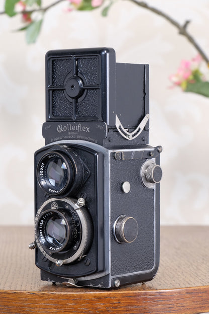 Rare! 1932 4x4 Baby Rolleiflex with 2.8/60mm Tessar, Freshly Serviced, CLA’d