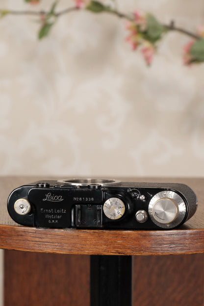 Excellent! 1932 BLACK LEITZ LEICA II, CLA'd, Freshly Serviced! - Leitz- Petrakla Classic Cameras