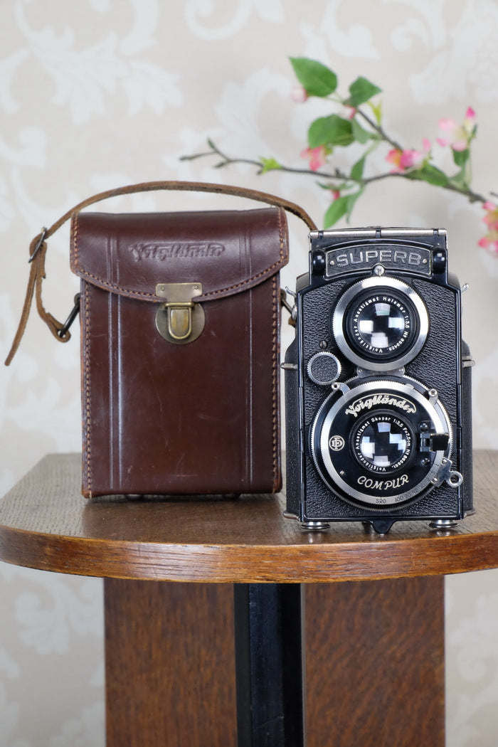 1934 Voigtlander 6x6 Superb TLR with original case, CLAd, Freshly Serviced! - Voigtlander- Petrakla Classic Cameras