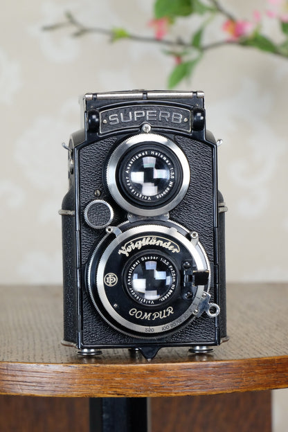 1934 Voigtlander 6x6 Superb TLR with original case, CLAd, Freshly Serviced! - Voigtlander- Petrakla Classic Cameras