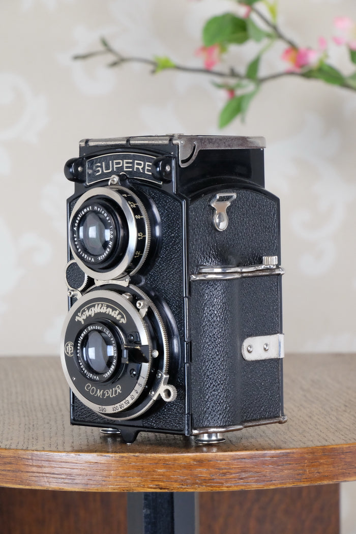 1934 Voigtlander 6x6 Superb TLR with original case, CLAd, Freshly Serviced! - Voigtlander- Petrakla Classic Cameras