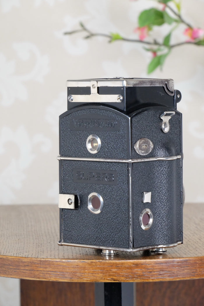 1934 Voigtlander 6x6 Superb TLR with original case, CLAd, Freshly Serviced! - Voigtlander- Petrakla Classic Cameras