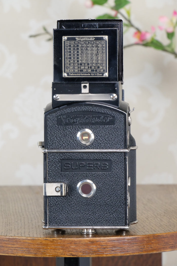 1934 Voigtlander 6x6 Superb TLR with original case, CLAd, Freshly Serviced! - Voigtlander- Petrakla Classic Cameras