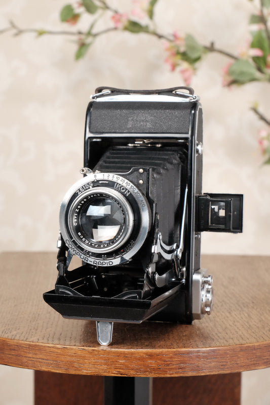 Superb! 1937 Zeiss-Ikon Ikonta 6x9 Folding Camera, Tessar lens, CLA'd, Freshly Serviced! - Zeiss-Ikon- Petrakla Classic Cameras