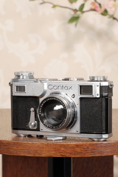 1939 Zeiss Ikon Contax II Body and lens, CLA'd, Freshly Serviced! - Zeiss-Ikon- Petrakla Classic Cameras