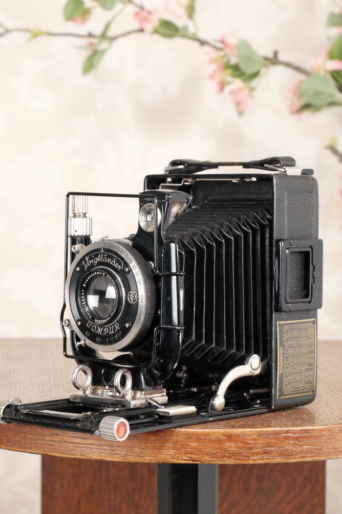 Superb! 1932 Voigtlander Bergheil Camera with Heliar lens and Roll-Film back! Freshly serviced CLA’d - Voigtlander- Petrakla Classic Cameras