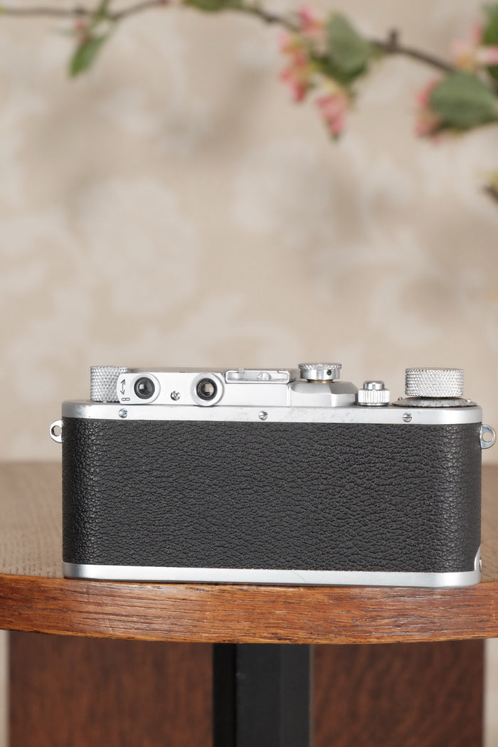 SUPERB! 1939 Leitz Leica IIIa with Elmar lens CLA’d, Freshly Serviced! - Leitz- Petrakla Classic Cameras