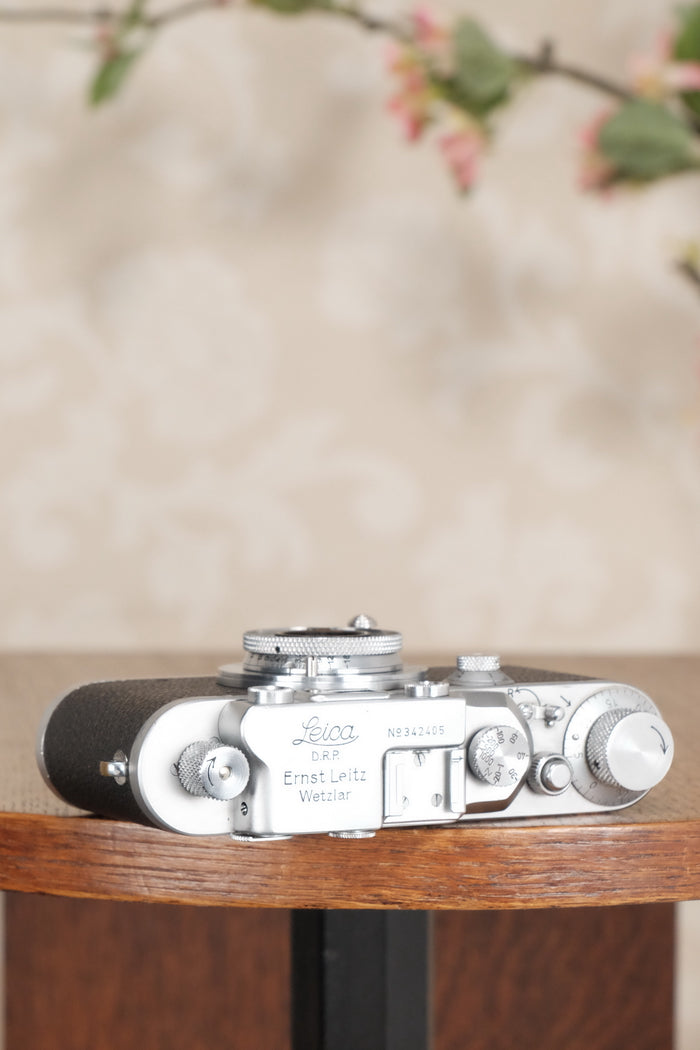 SUPERB! 1939 Leitz Leica IIIa with Elmar lens CLA’d, Freshly Serviced! - Leitz- Petrakla Classic Cameras