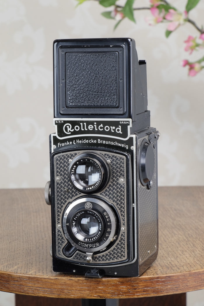 1936 Art-Deco Nickel-plated Rolleicord CLA’d Freshly Serviced! - Frank & Heidecke- Petrakla Classic Cameras