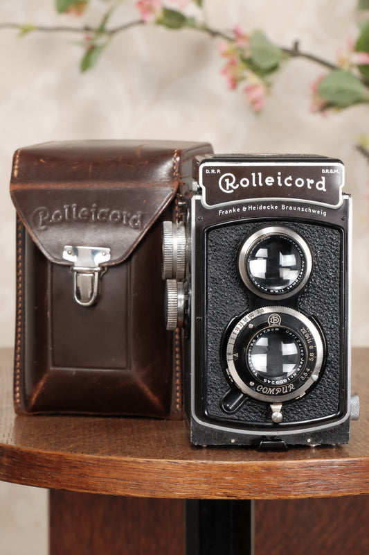 SUPERB! 1936 Rolleicord with leather case. CLA's, Freshly Serviced! - Frank & Heidecke- Petrakla Classic Cameras