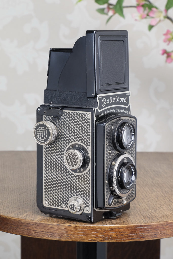 1936 Art-Deco Nickel-plated Rolleicord CLA’d Freshly Serviced! - Frank & Heidecke- Petrakla Classic Cameras