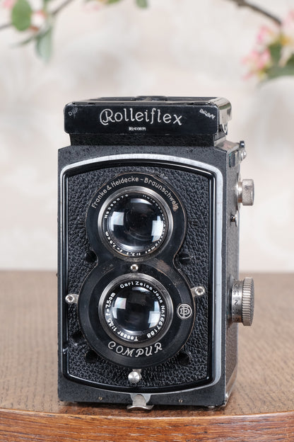 Superb! 1936 Old Standard Rolleiflex with original leather case, Freshly Serviced, CLA’d