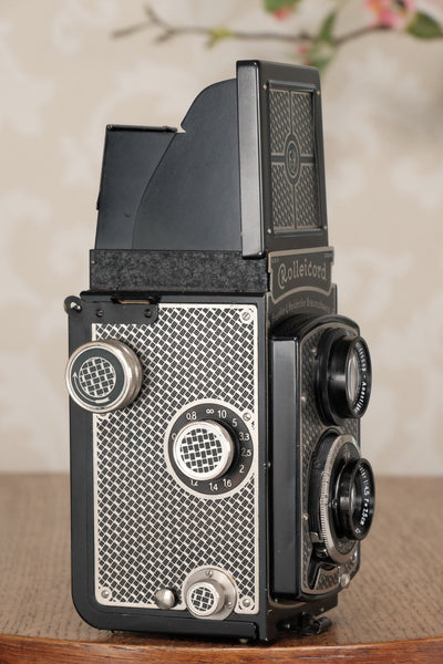 Superb! 1934 Art-Deco Nickel-plated Rolleicord CLA’d, Freshley Serviced! - Frank & Heidecke- Petrakla Classic Cameras