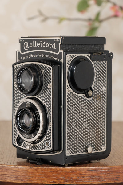 Superb! 1934 Art-Deco Nickel-plated Rolleicord CLA’d, Freshley Serviced! - Frank & Heidecke- Petrakla Classic Cameras