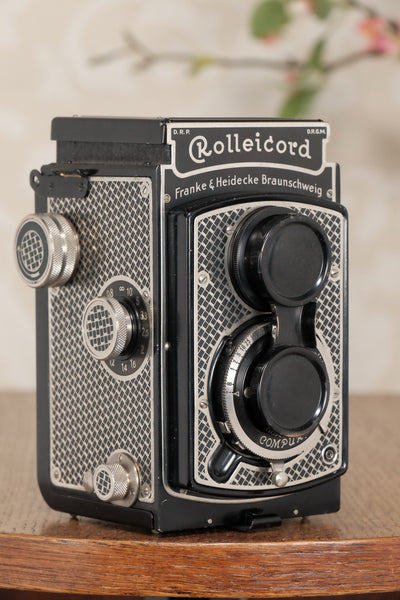 Superb! 1934 Art-Deco Nickel-plated Rolleicord CLA’d, Freshley Serviced! - Frank & Heidecke- Petrakla Classic Cameras