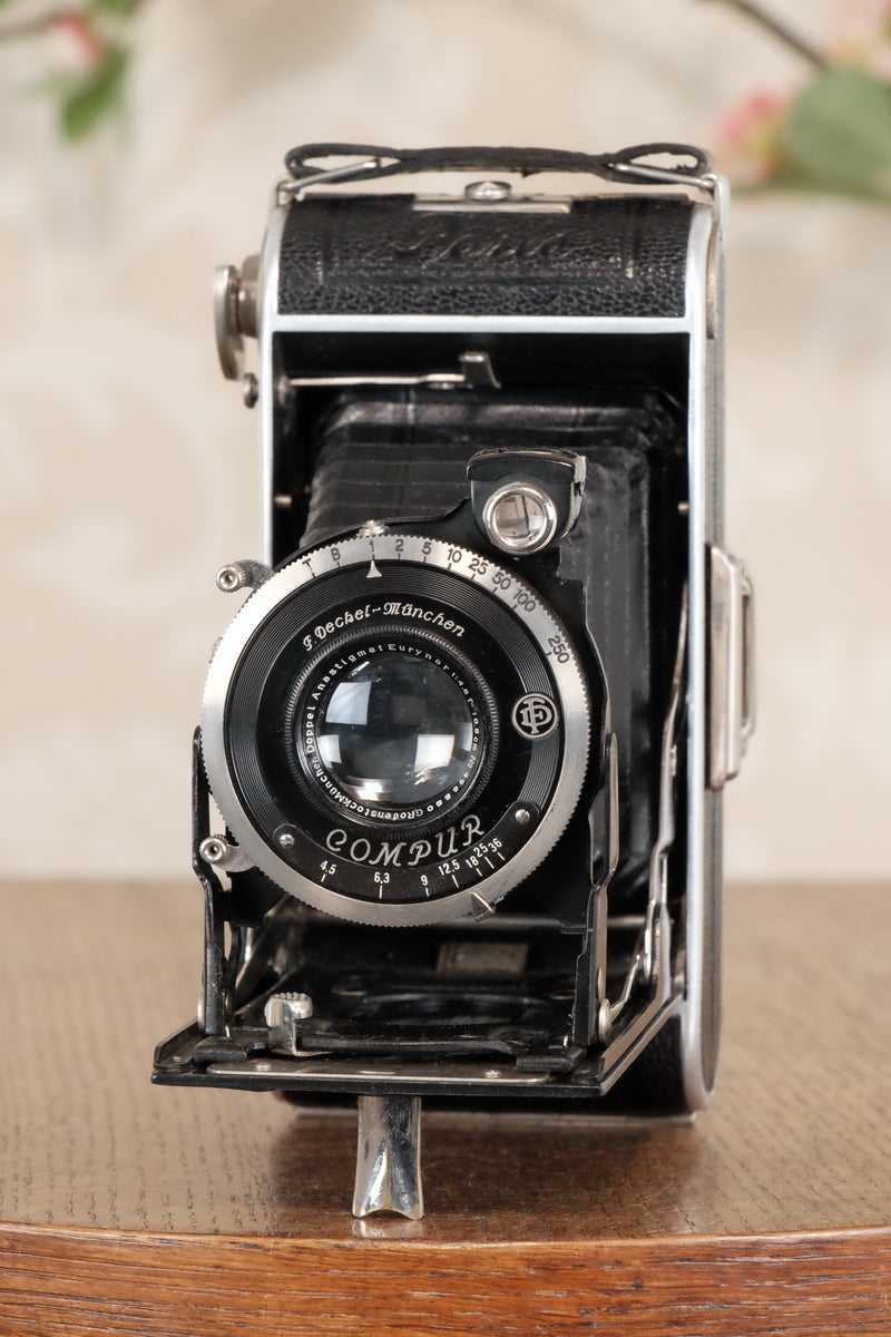 Superb! 1934 Welta Perle 6x9 Medium Format Folder, Freshly Serviced, CLA'd! - Welta- Petrakla Classic Cameras