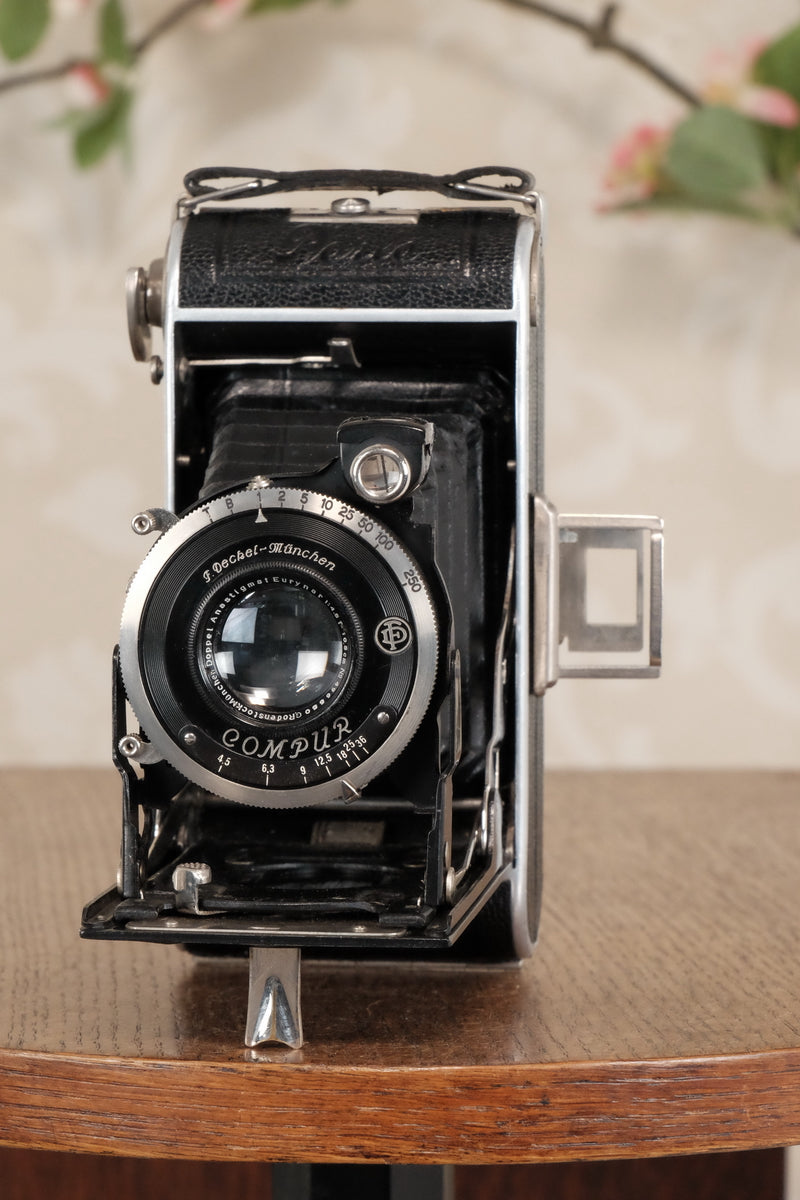 Superb! 1934 Welta Perle 6x9 Medium Format Folder, Freshly Serviced, CLA'd! - Welta- Petrakla Classic Cameras