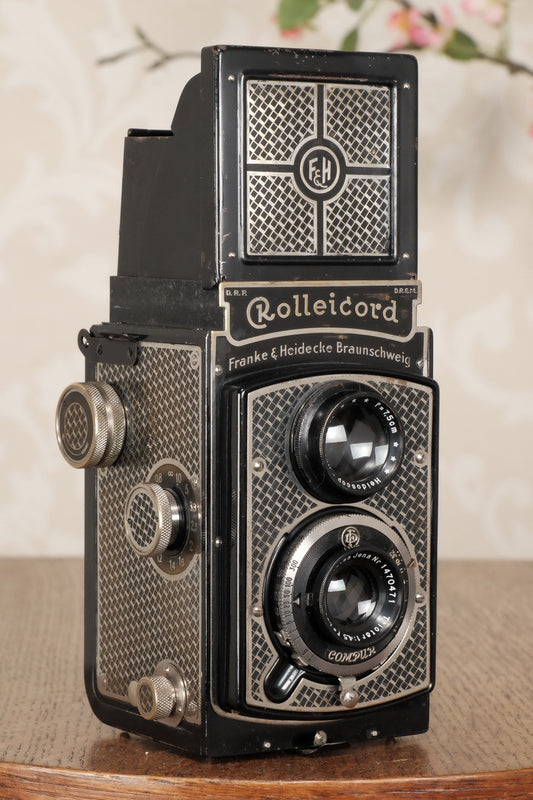 1934 Art-Deco Nickel-plated Rolleicord CLA’d, Freshley Serviced! - Frank & Heidecke- Petrakla Classic Cameras