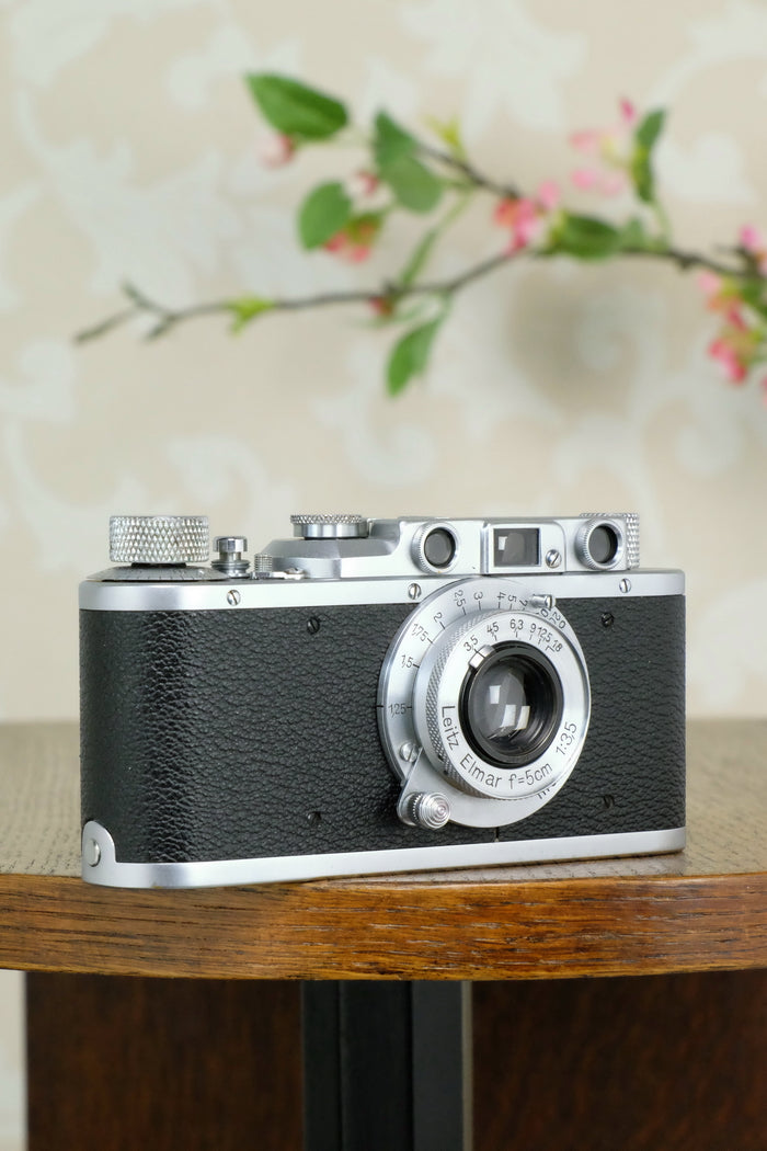 1939 Leitz Leica II, complet with Elmar lens, CLA'd, Freshly Serviced! - Leitz- Petrakla Classic Cameras