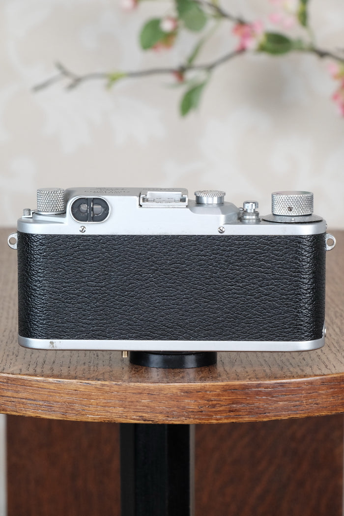 1942 LEITZ LEICA IIIc “stepper”, Desirable WWII model with red shutter curtains, CLA'd, Freshly Serviced! - Leitz- Petrakla Classic Cameras