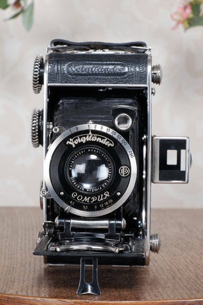 Superb! 1935 Voigtlander Inos II 6x9 Folder. CLA’d, Freshly Serviced!